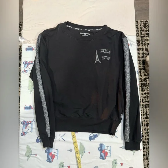 Karl Lagerfeld Black Sweater with Silver Details - Picture 2 of 6